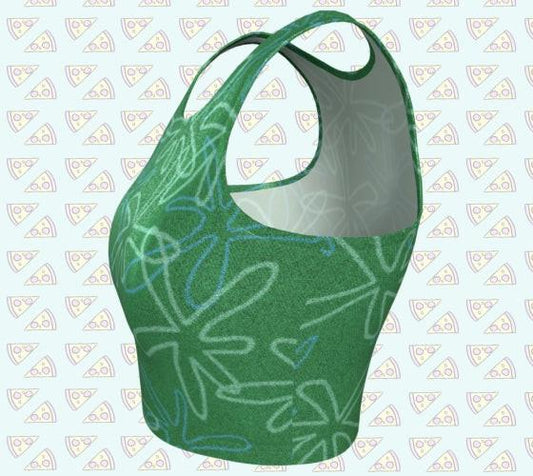 Disgust Inspired Glitter Cropped Tank