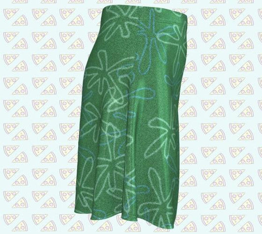 Disgust Inspired Glitter Flare Skirt