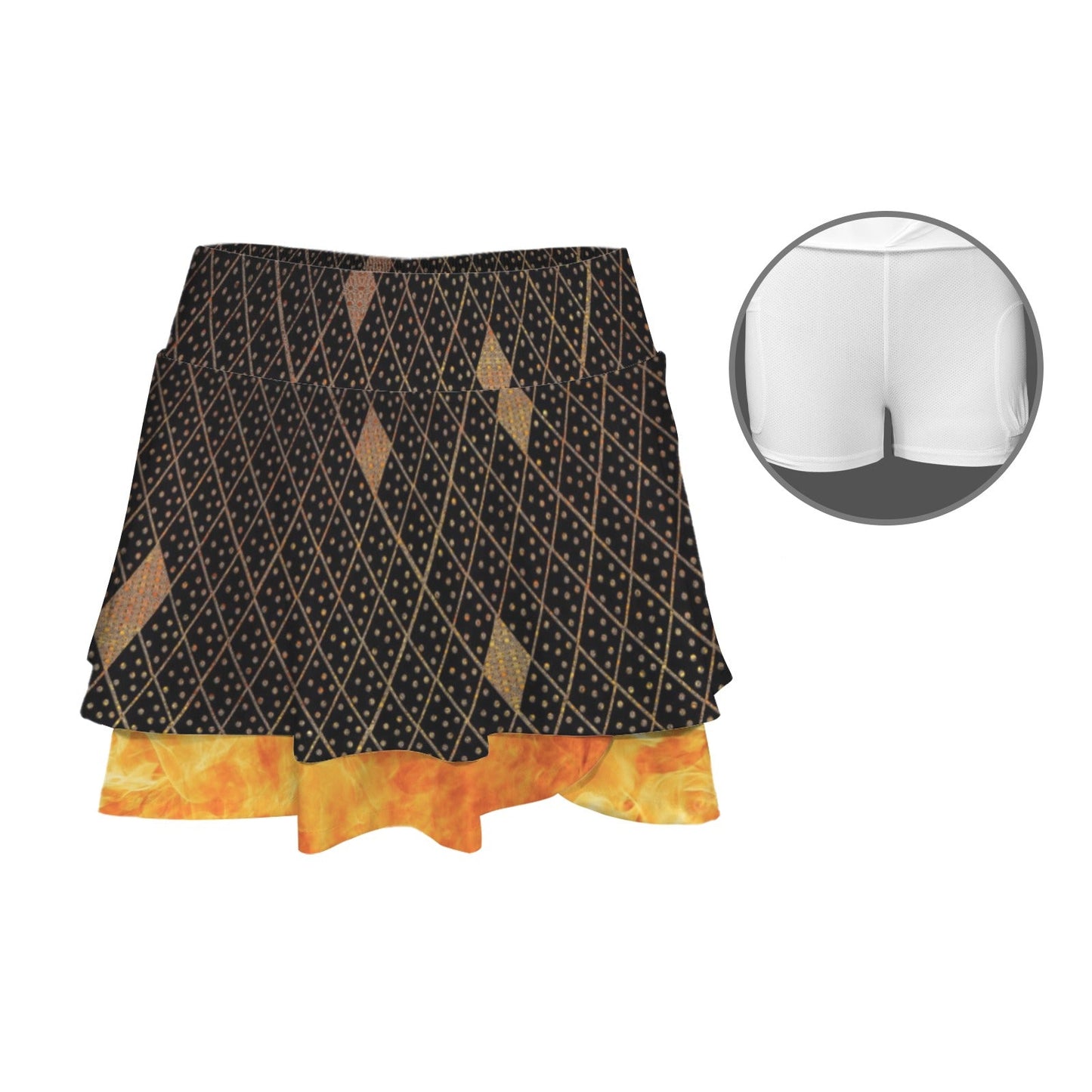 Ember Inspired Ruffle Skater Skort