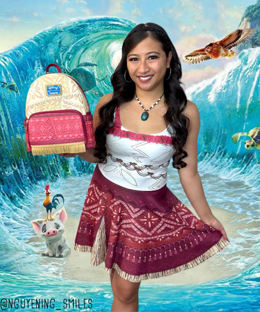 Moana 2 Inspired Skater Dress