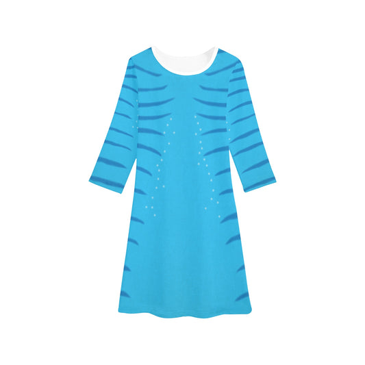 Kid's Avatar Inspired Long Sleeve Dress