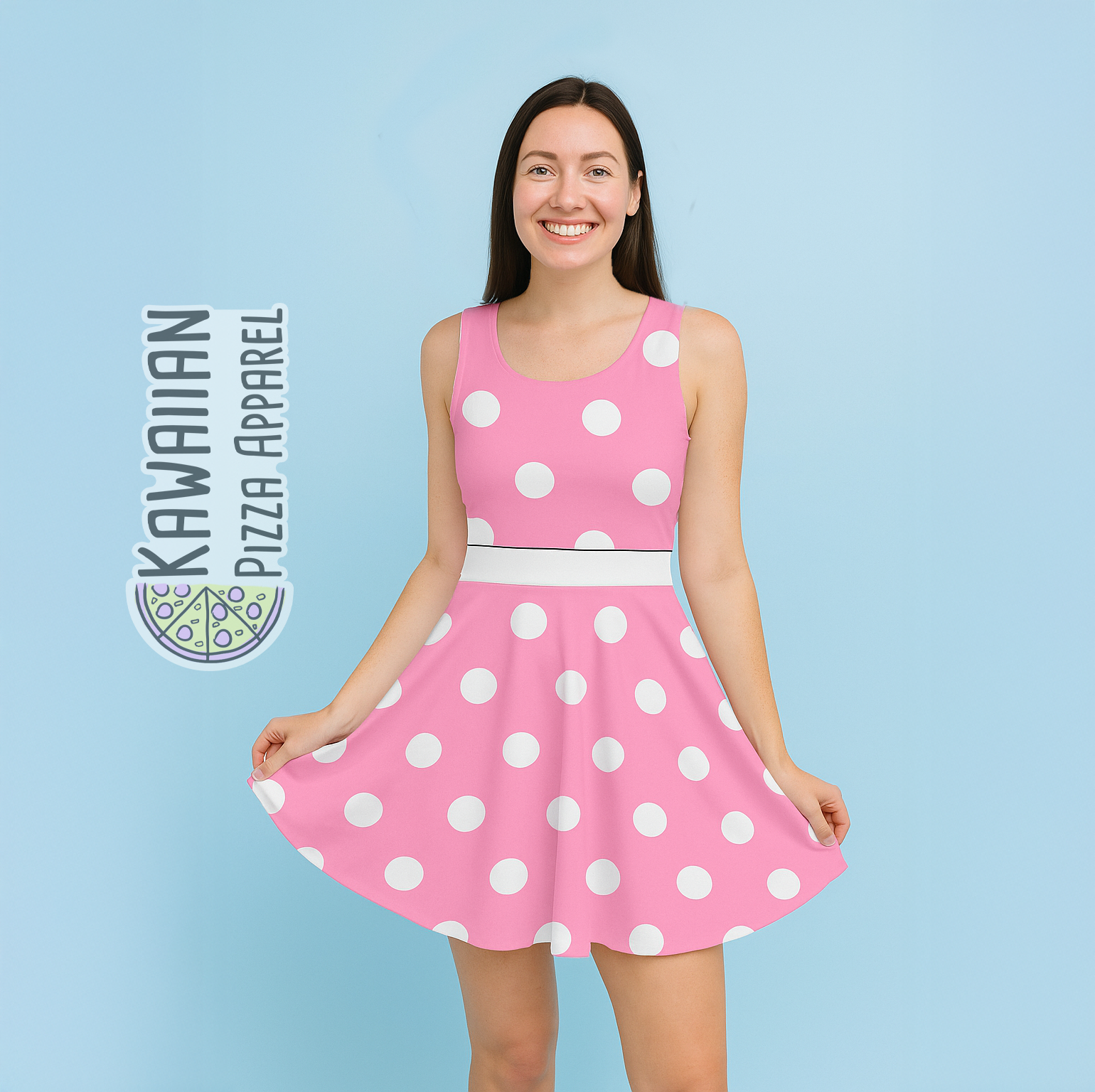 pink and blue skater dress Pink Floral Print Lace-Up Skater Dress NWOT