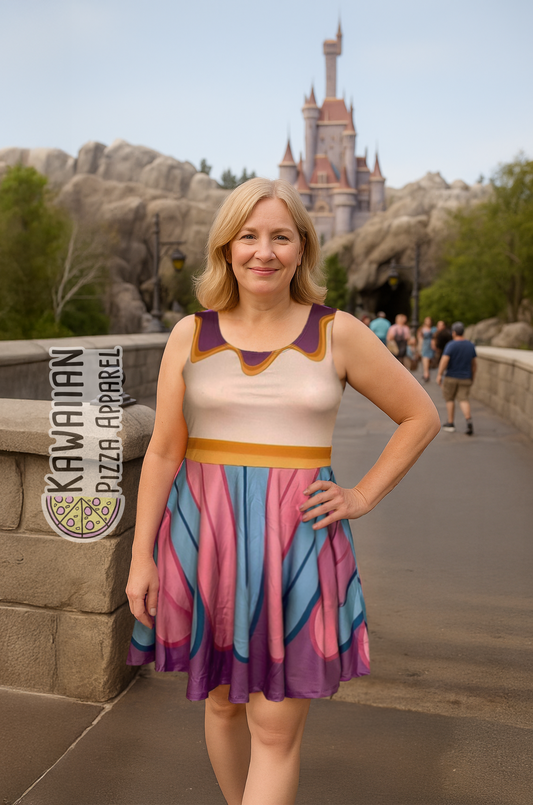 Mrs. Potts Inspired Skater Dress