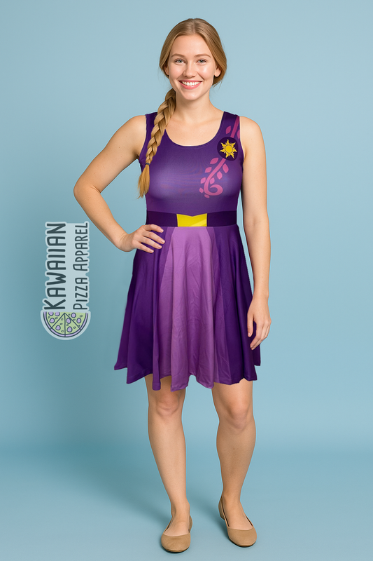Rapunzel Inspired Skater Dress