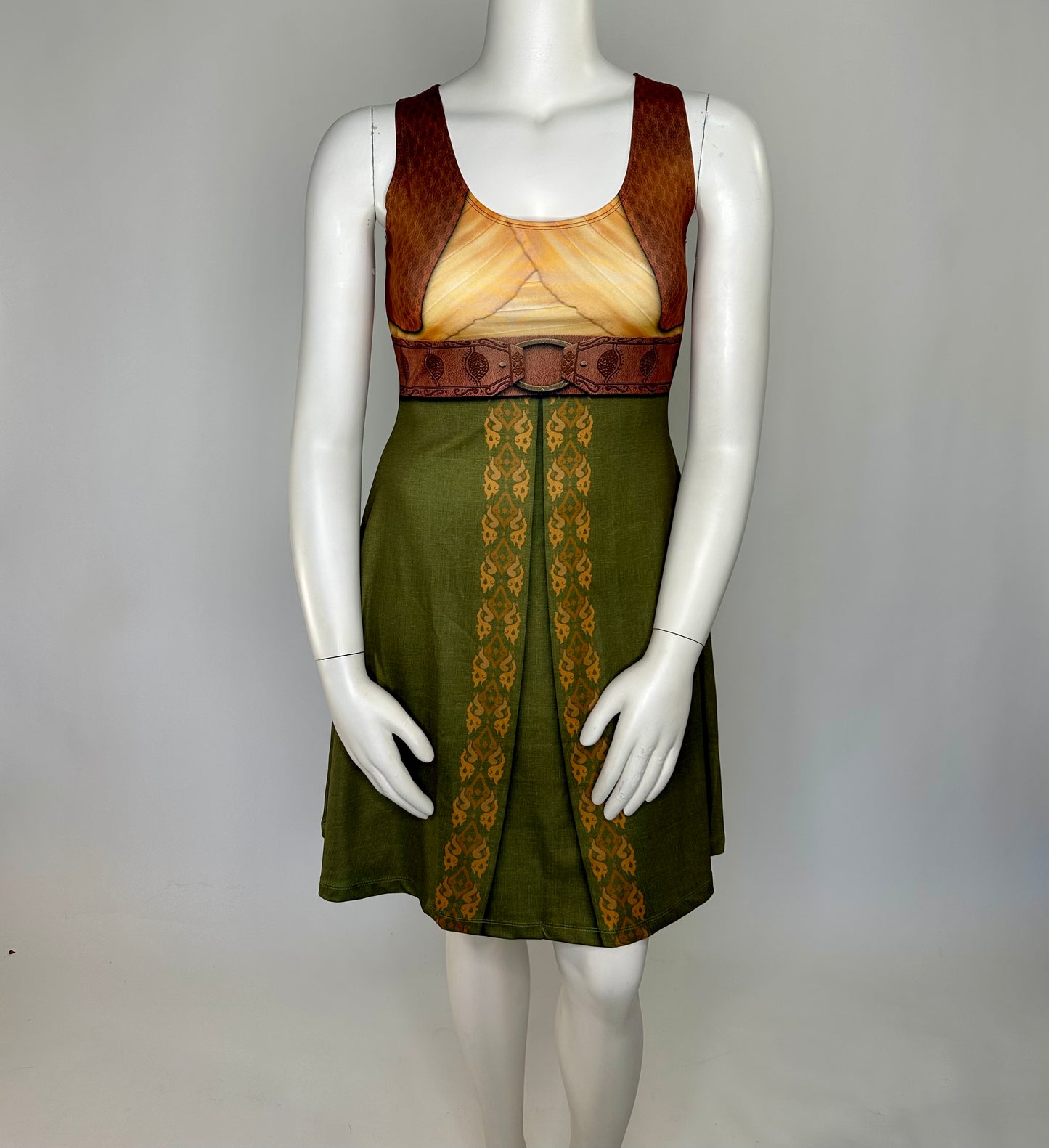 Raya Inspired Sleeveless Flare Dress
