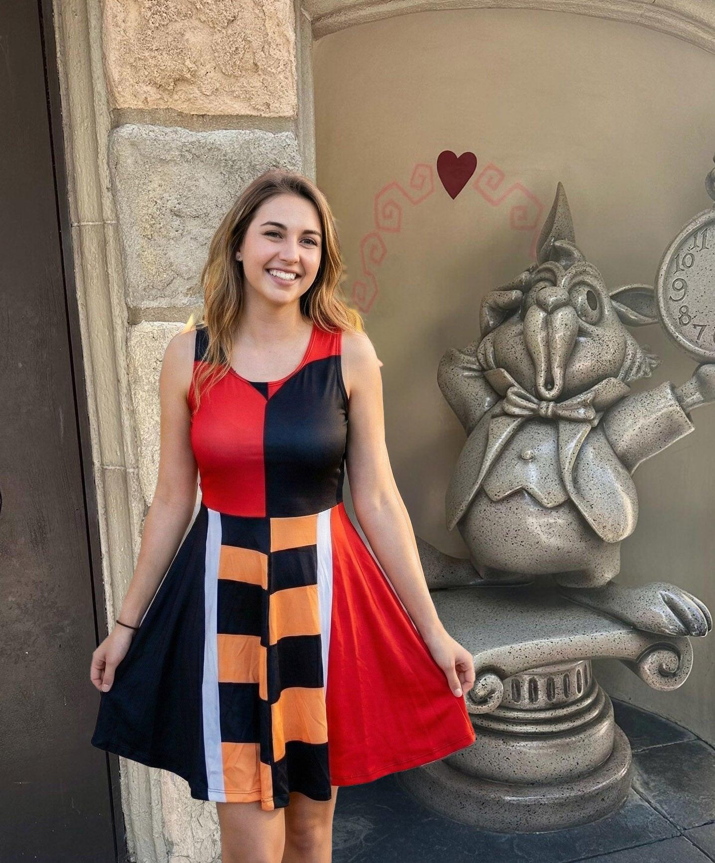 open lace back dress Queen of Hearts Inspired Skater Dress – Kawaiian Pizza Apparel