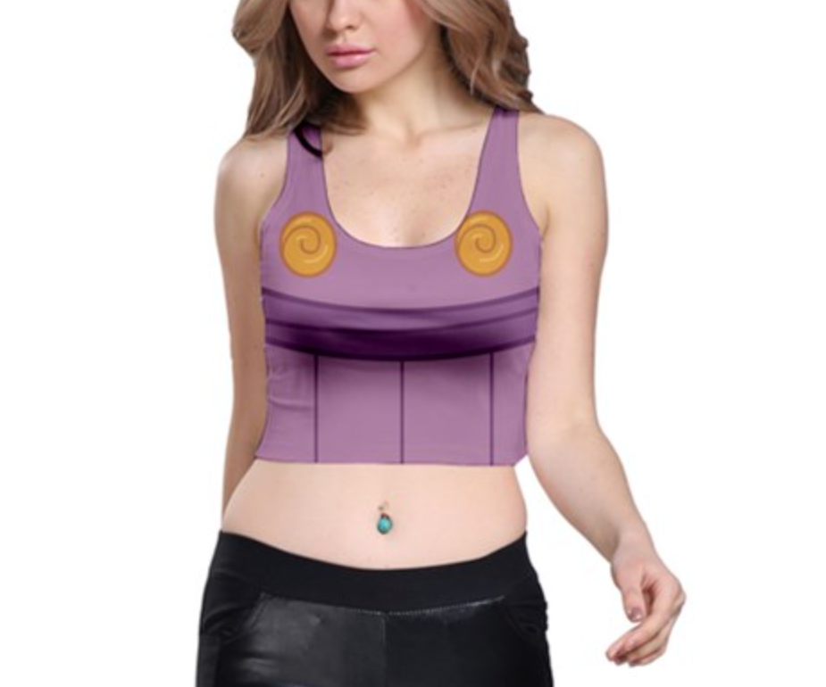 Megara Inspired Racerback Crop Top