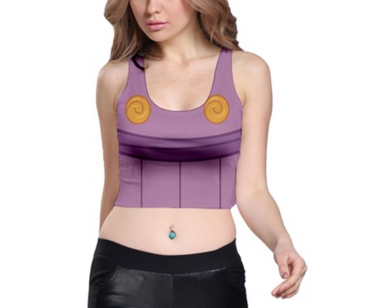 Megara Inspired Racerback Crop Top