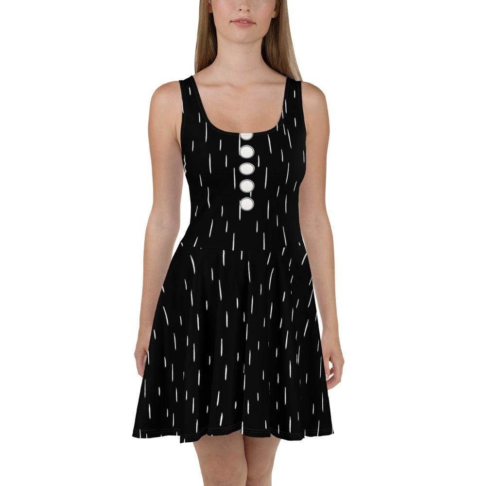 black teddy dress Vampire Teddy Inspired Skater Dress XL