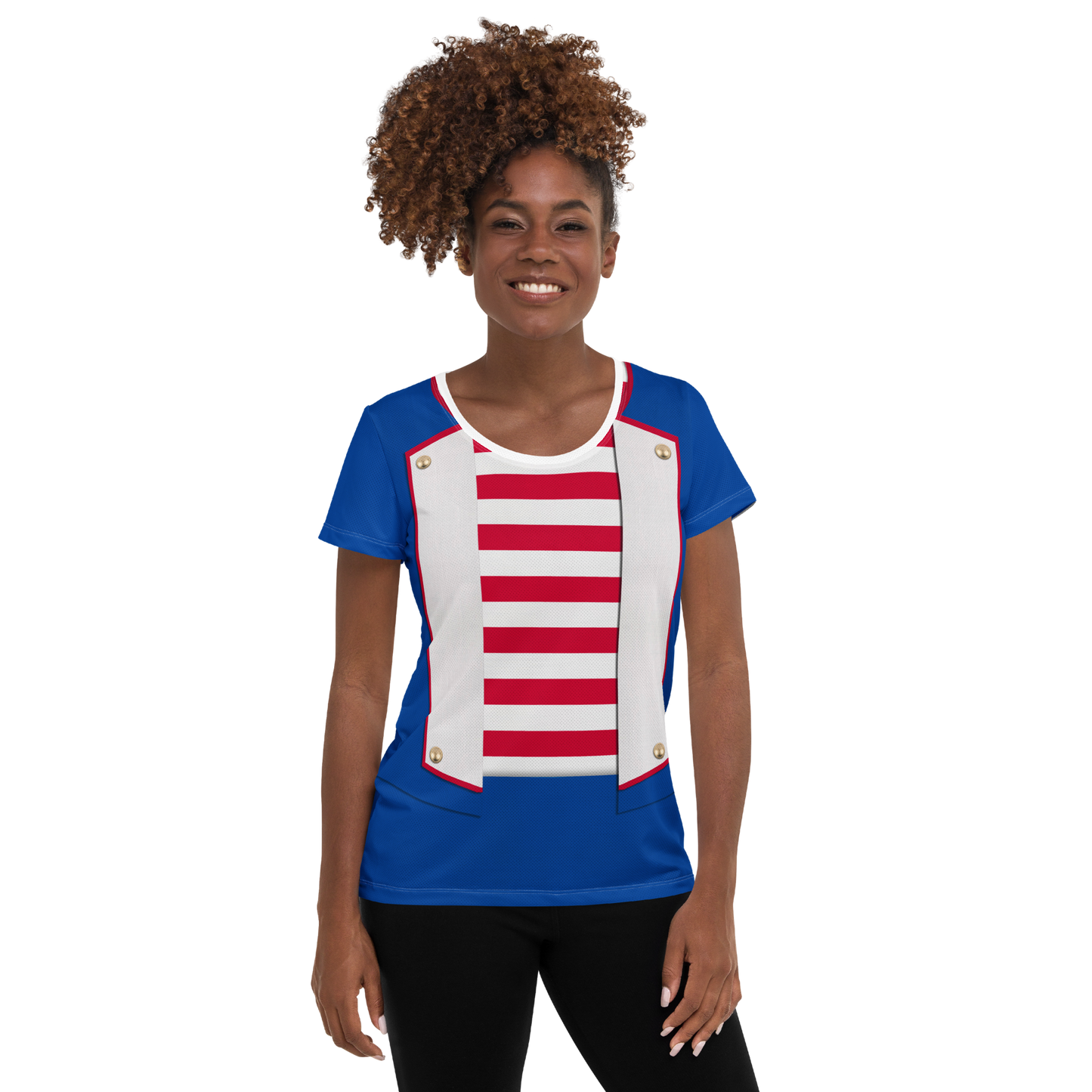 Women's Small World Cast Member Inspired ATHLETIC Short Sleeve Shirt