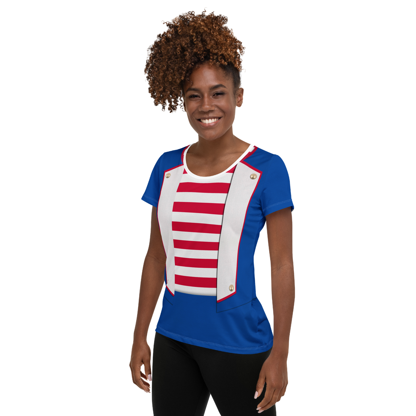 Women's Small World Cast Member Inspired ATHLETIC Short Sleeve Shirt
