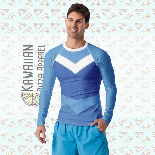 RUSH ORDER: Men's Blue Aurora Inspired ATHLETIC Long Sleeve