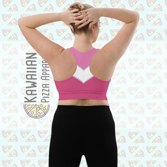 Pink Aurora Recycled Longline Sports Bra