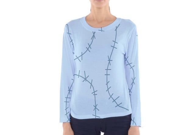 Women's Sally Inspired Stitches Long Sleeve V-Neck Shirt