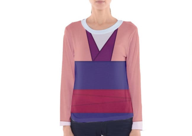 Women's Mulan Inspired Long Sleeve V-Neck Shirt