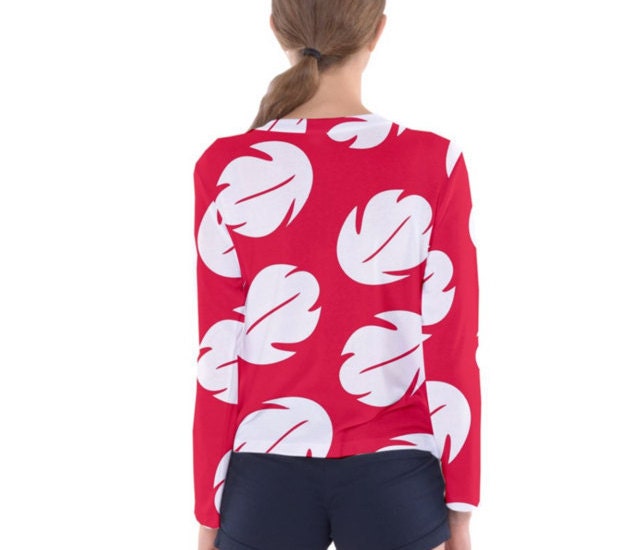 Women's Lilo Inspired Long Sleeve V-Neck Shirt