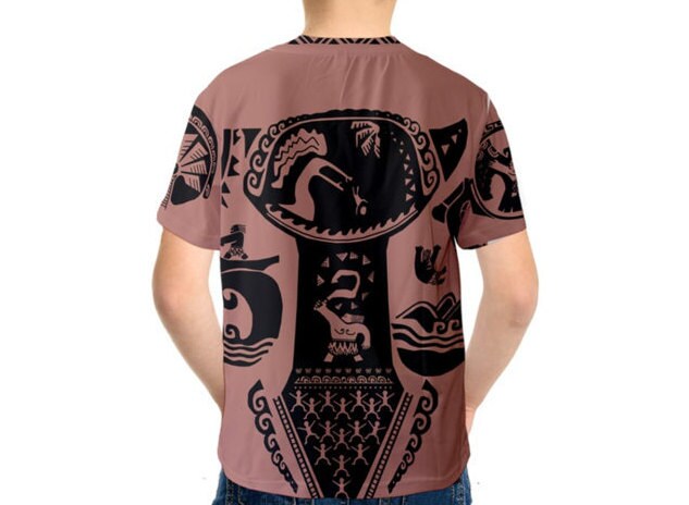READY-to-SHIP Maui Inspired Kid's Shirt: Sublimation Print Costume Tee