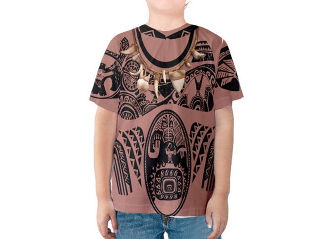 READY-to-SHIP Maui Inspired Kid's Shirt: Sublimation Print Costume Tee