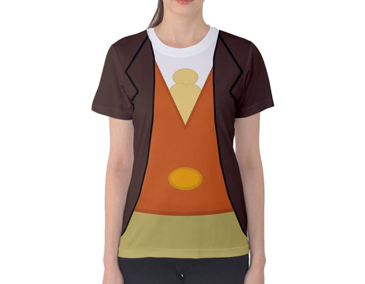 Women's Jiminy Cricket Pinocchio Inspired Short Sleeve Shirt