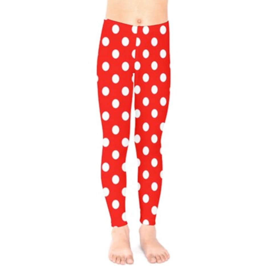 READY-to-SHIP Minnie Inspired Polka Dot Leggings: Baby & Kid's Sizes