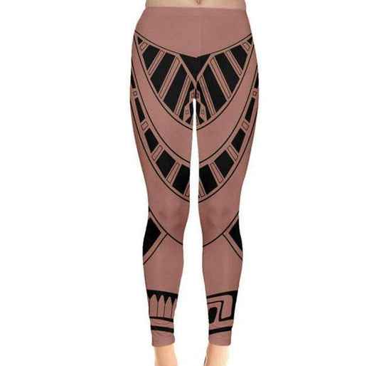 READY-to-SHIP Maui Inspired Leggings: Sublimation Print, Polyester Spandex Blend