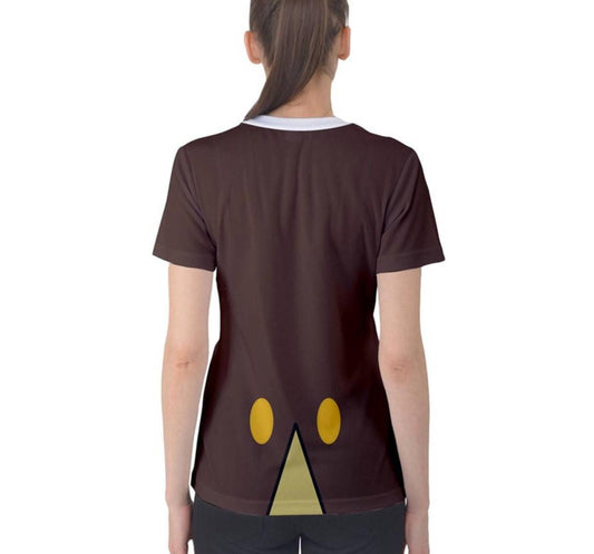 Women's Jiminy Cricket Pinocchio Inspired Short Sleeve Shirt