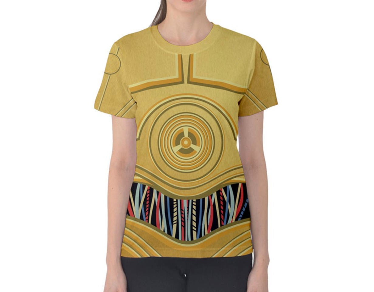 Women's C3PO Inspired Short Sleeve Shirt