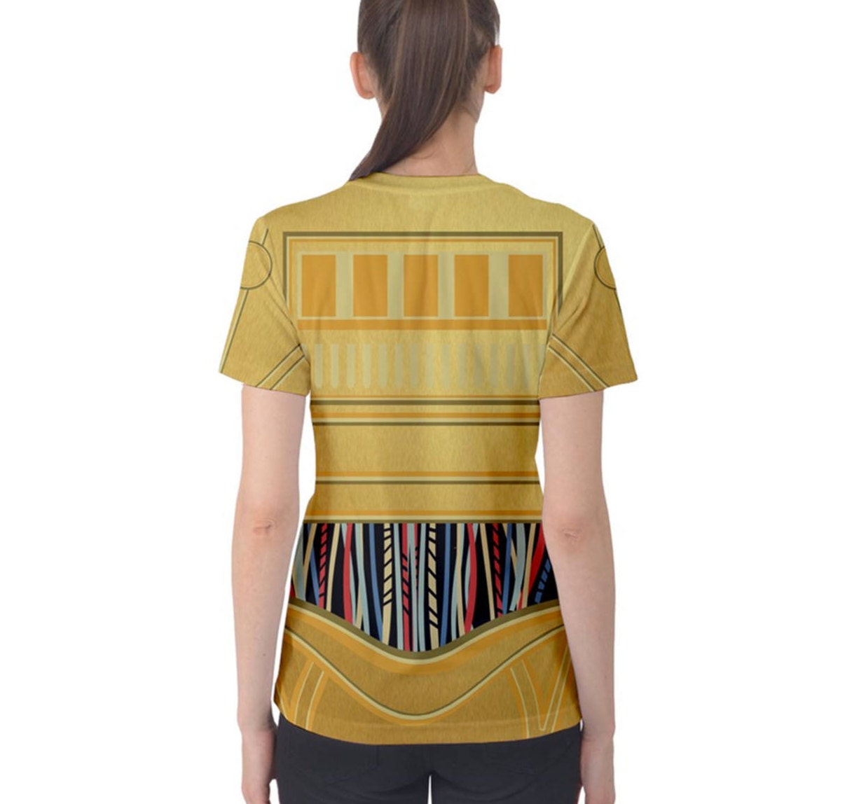 Women's C3PO Inspired Short Sleeve Shirt