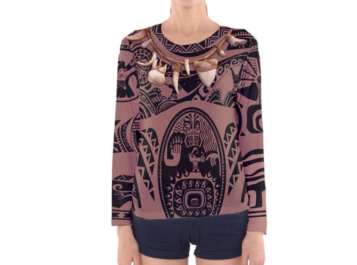 Women's Maui Inspired Long Sleeve V-Neck Shirt