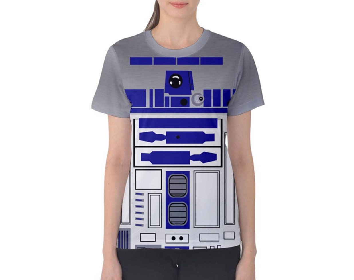 Women's R2D2 Inspired Short Sleeve Shirt