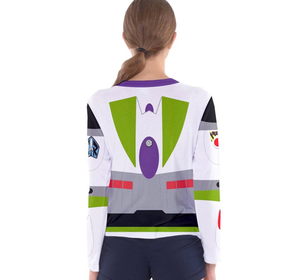 Women's Buzz Lightyear Inspired Long Sleeve V-Neck Shirt