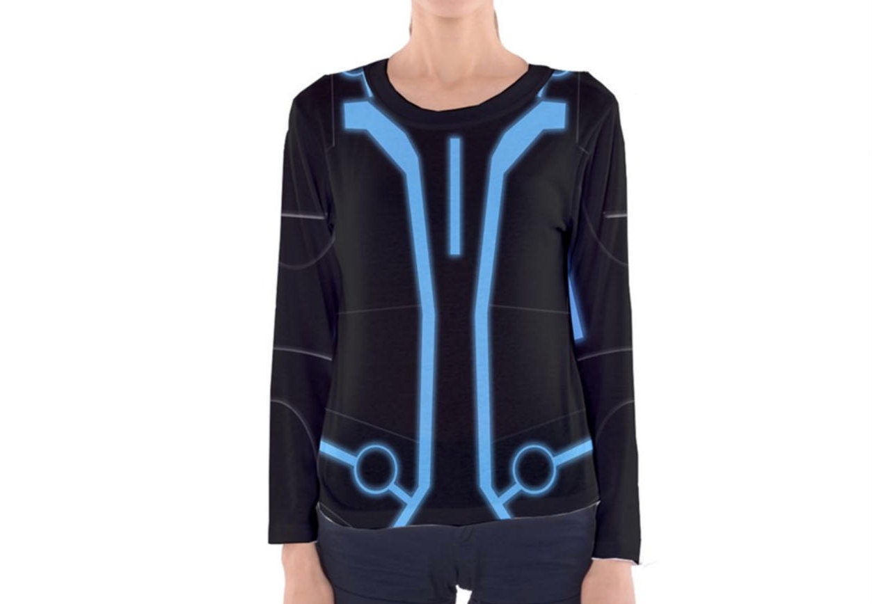 Women's Tron Inspired Long Sleeve V-Neck Shirt