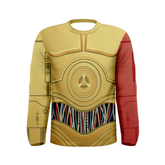 Men's C3PO Inspired Long Sleeve Shirt