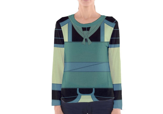 Women's Ping Mulan Inspired Long Sleeve V-Neck Shirt
