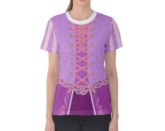 Women's Rapunzel Inspired ATHLETIC Short Sleeve Shirt