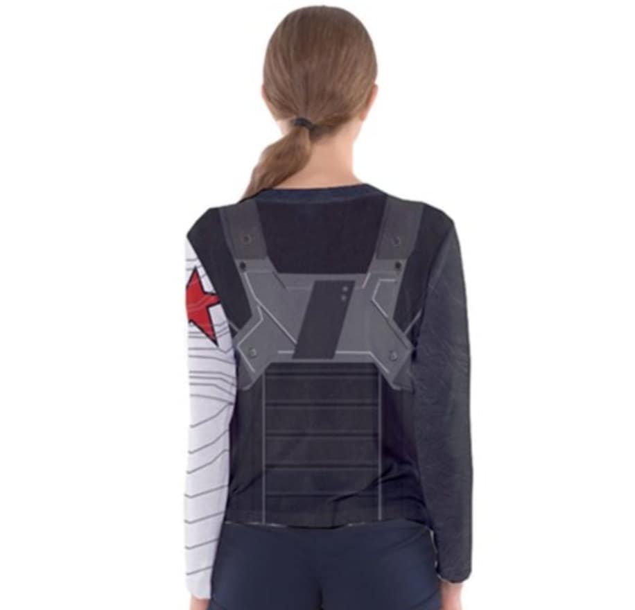 Women's Bucky Inspired Long Sleeve V-Neck Shirt