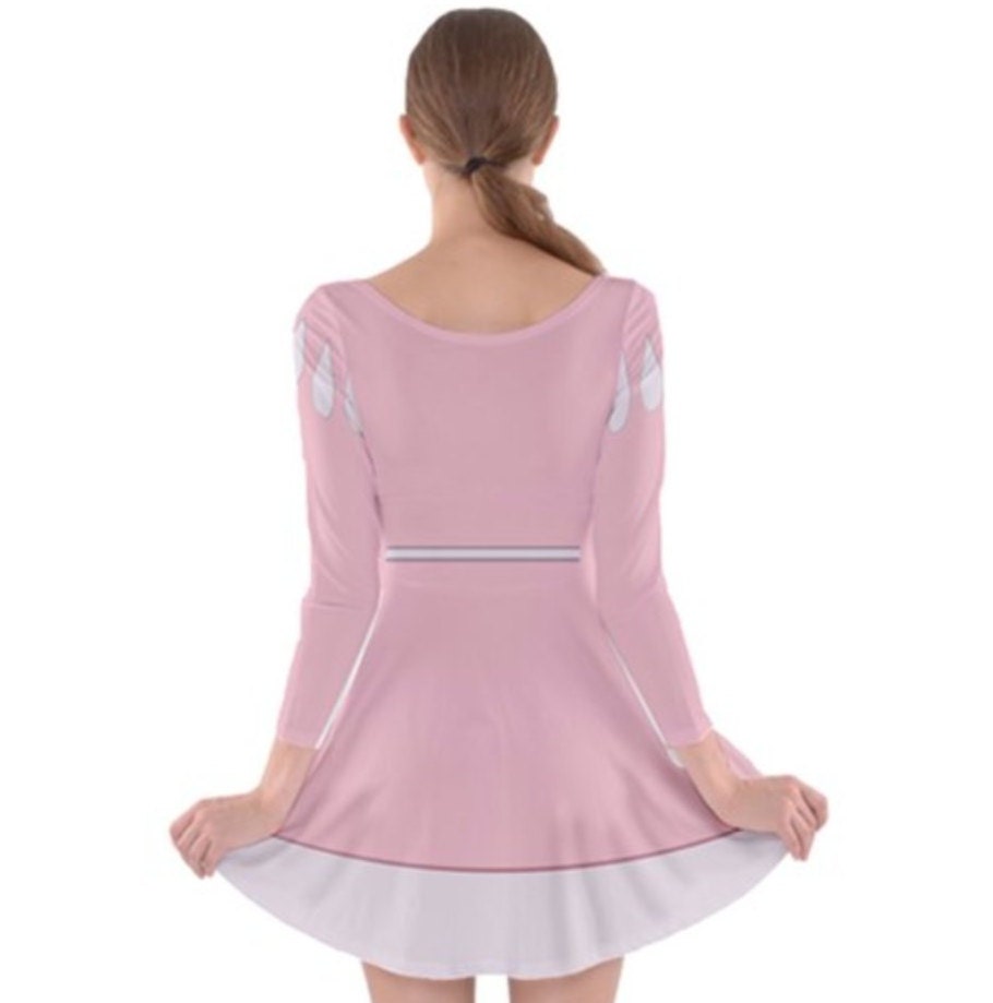 READY-to-SHIP Princess Ariel Inspired Skater Dress: Long Sleeve Disneybound Costume (M)
