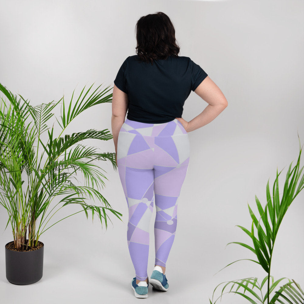 Galactic Purple Wall Inspired Plus Size Leggings