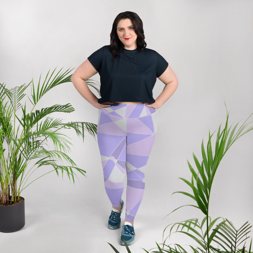 Galactic Purple Wall Inspired Plus Size Leggings