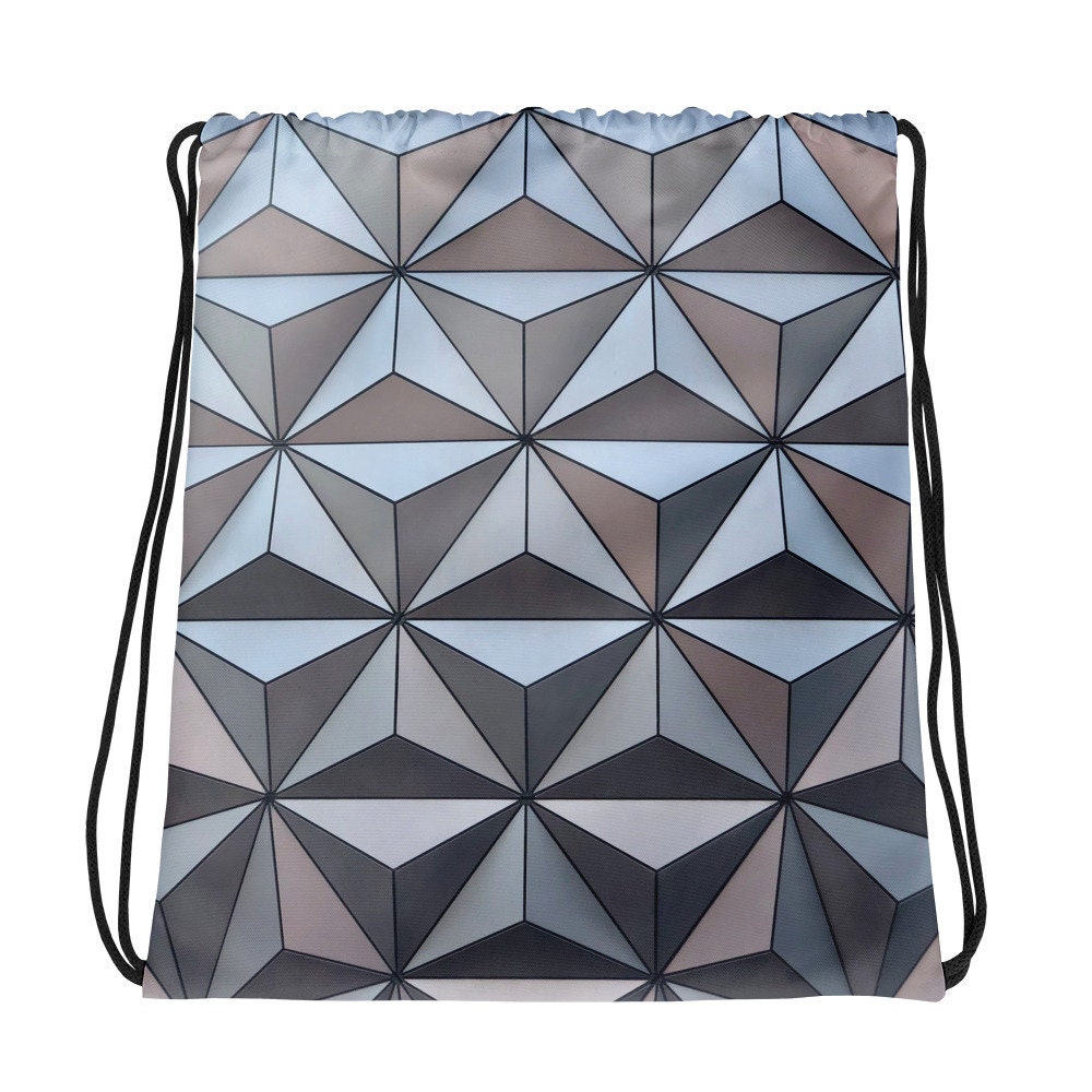 Spaceship Earth Inspired Drawstring Backpack
