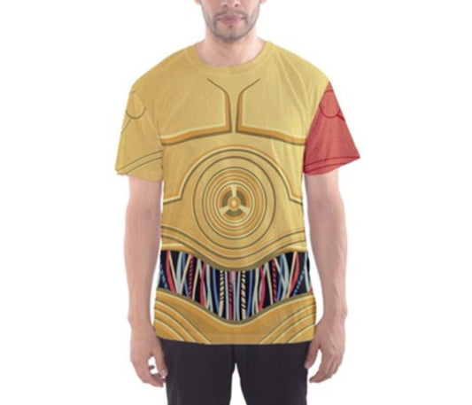 Men's C3PO Force Awakens Inspired ATHLETIC Short Sleeve Shirt