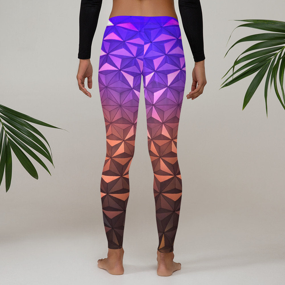 Nighttime Spaceship Earth Epcot Inspired Leggings