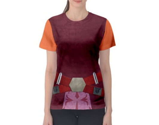 Women's Ahsoka Tano Inspired ATHLETIC Short Sleeve Shirt