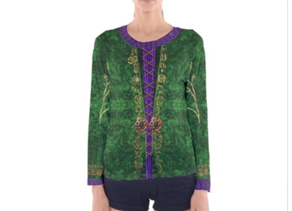 Women's Winifred Sanderson Inspired Long Sleeve V-Neck Shirt