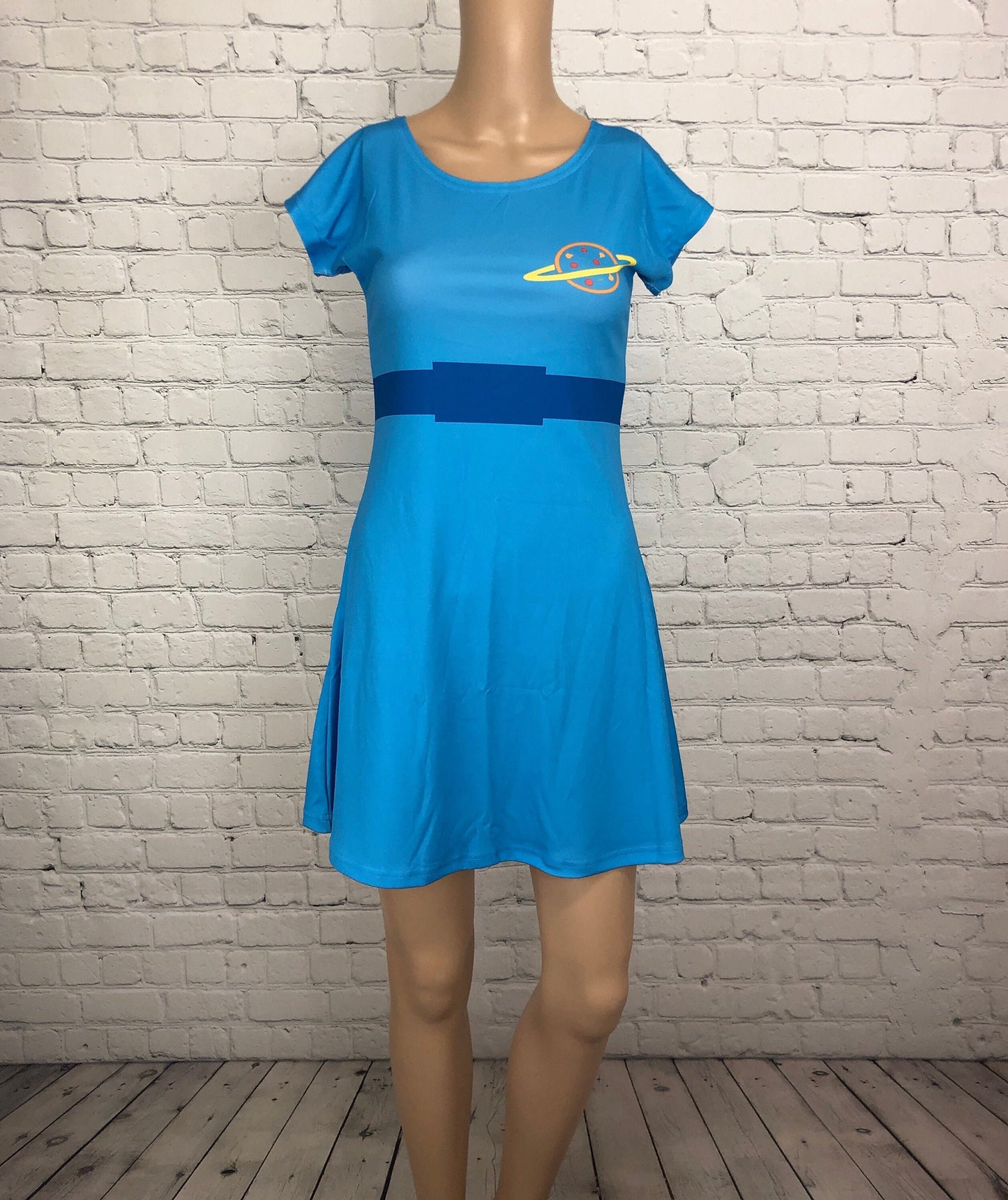 READY-to-SHIP Alien Inspired Skater Dress: Sublimation Print Costume (2XL)