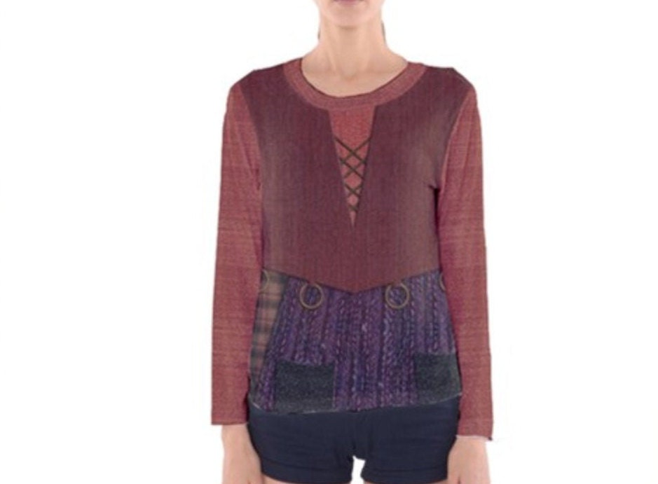 Women's Mary Sanderson Inspired Long Sleeve V-Neck Shirt