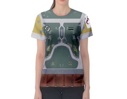 Women's Boba Fett Inspired ATHLETIC Short Sleeve Shirt