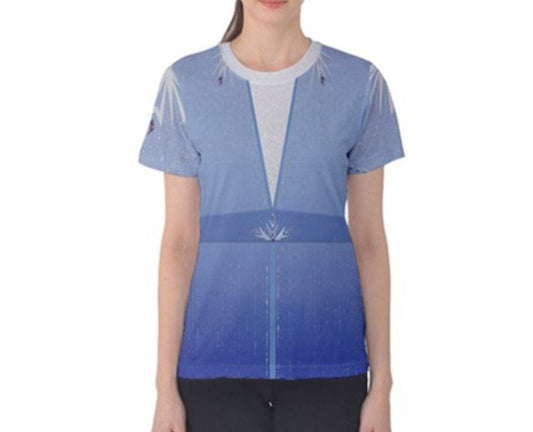 Women's Elsa Inspired Short Sleeve Shirt