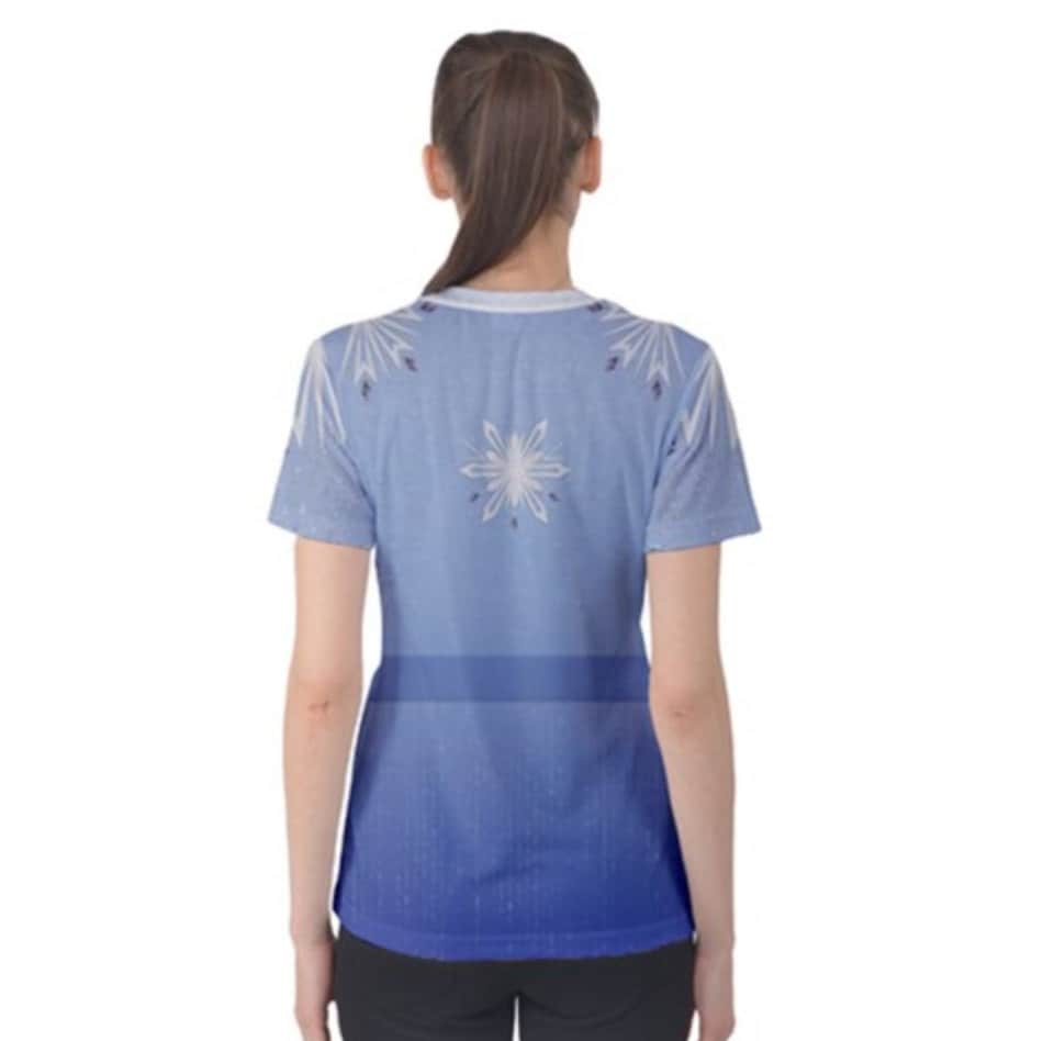 Women's Elsa Inspired ATHLETIC Short Sleeve Shirt