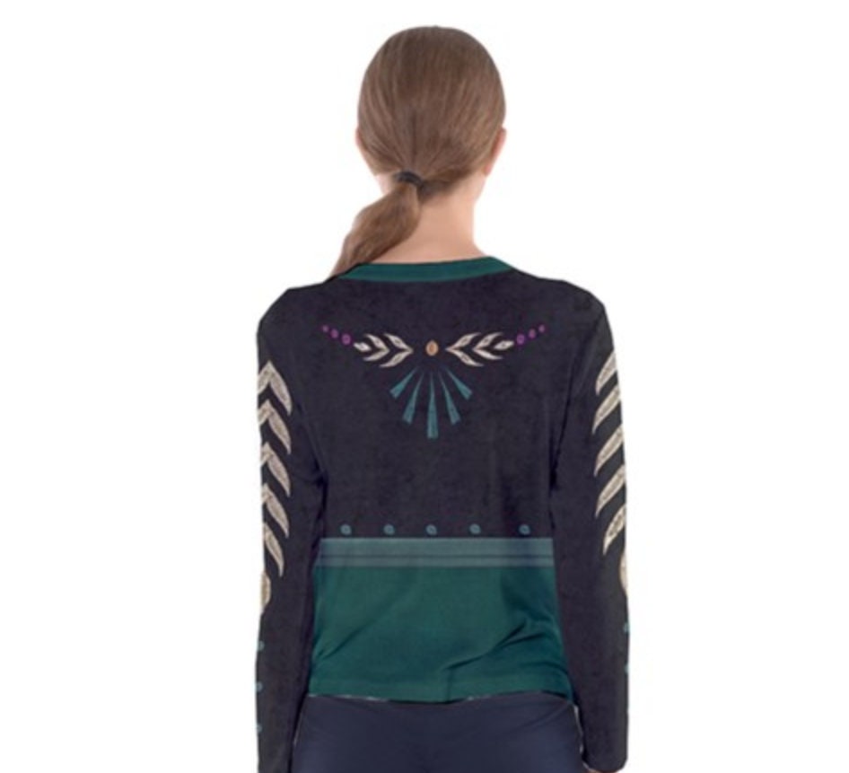 Women's Queen Anna Inspired Long Sleeve V-Neck Shirt